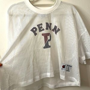 UPenn University of Pennsylvania mesh athletic short sleeve work out top